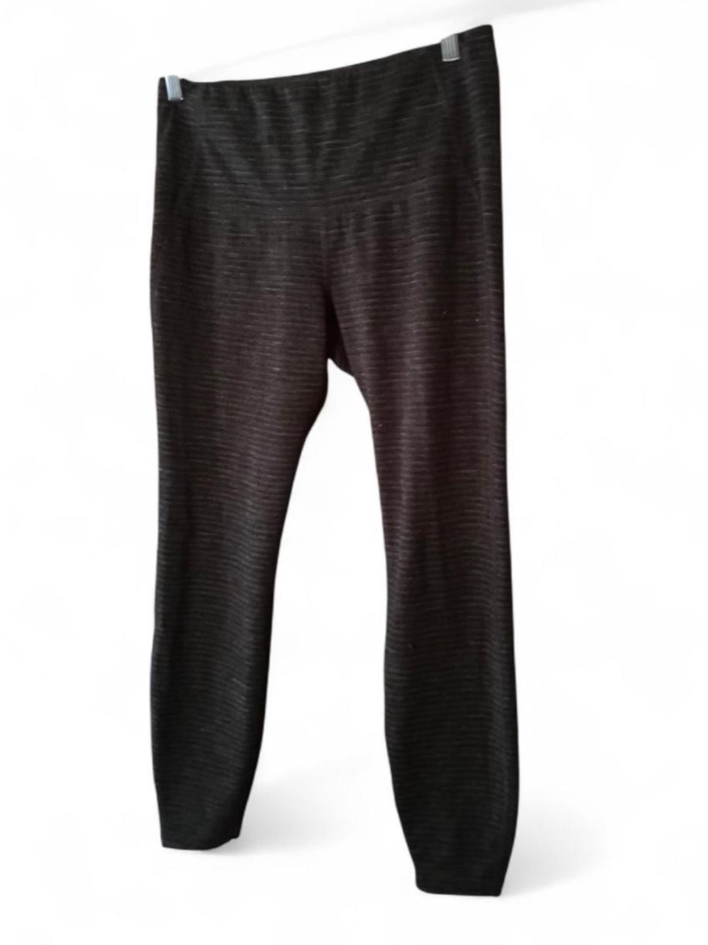 Ribbed Knit Leggings in Dark Charcoal
